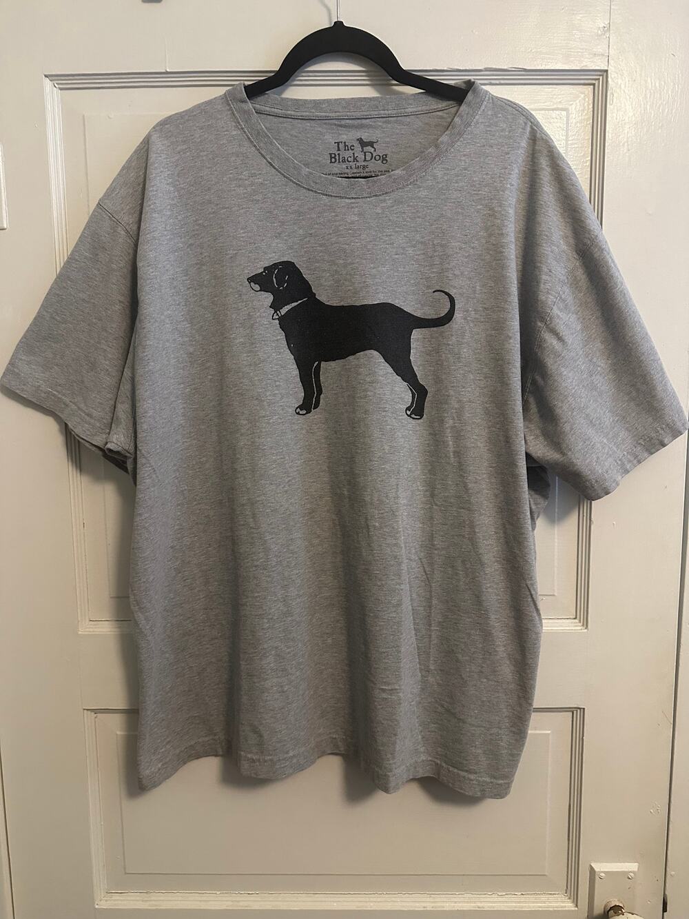 The Black Dog 2018 Heather Gray Classic Dog Silhouette Tee XXL Mens 100% Cotton